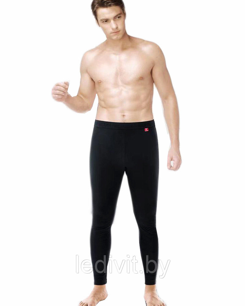 Мужские черные кальсоны (термобелье)- фото