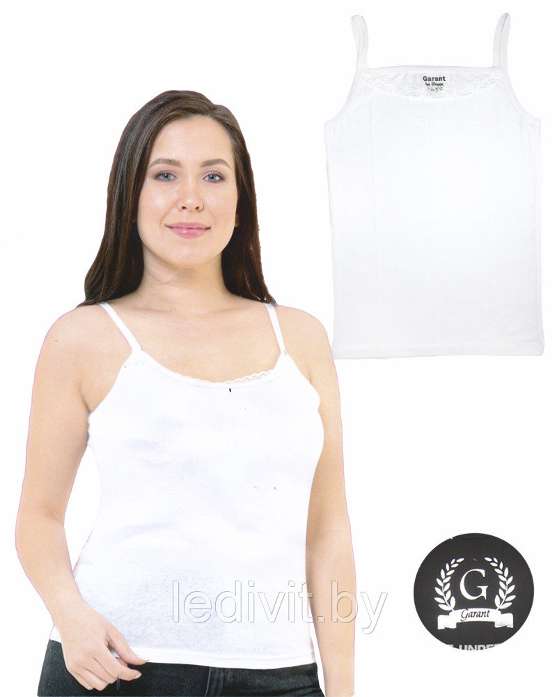 Майка женская белая (большие размеры)
