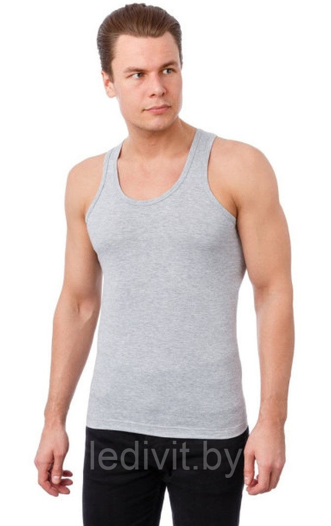 Майка мужская серая