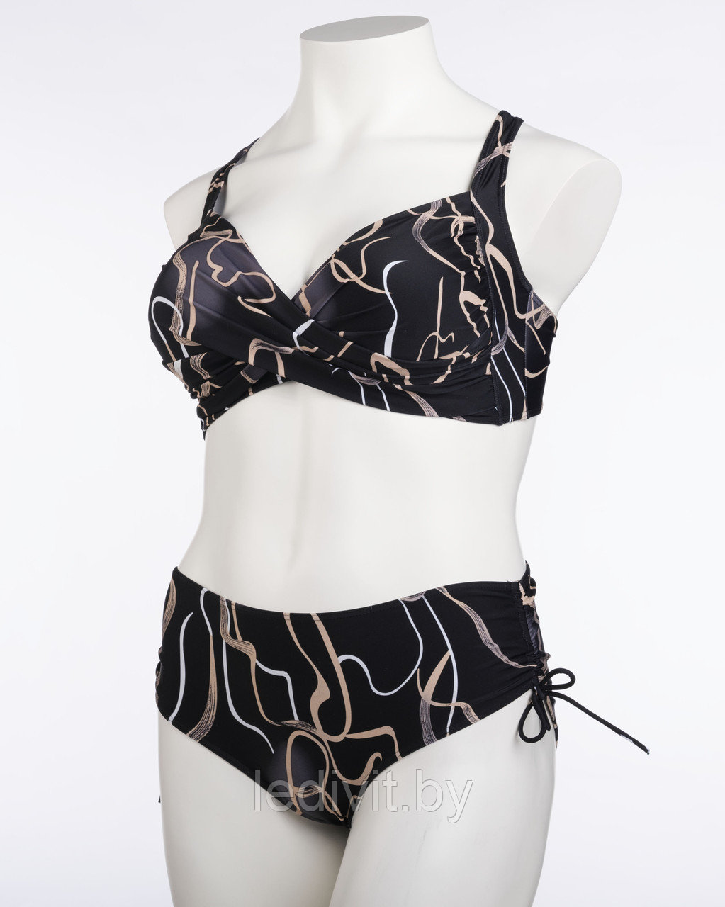 3832-7 Купальник раздельный (48-58) (черный)