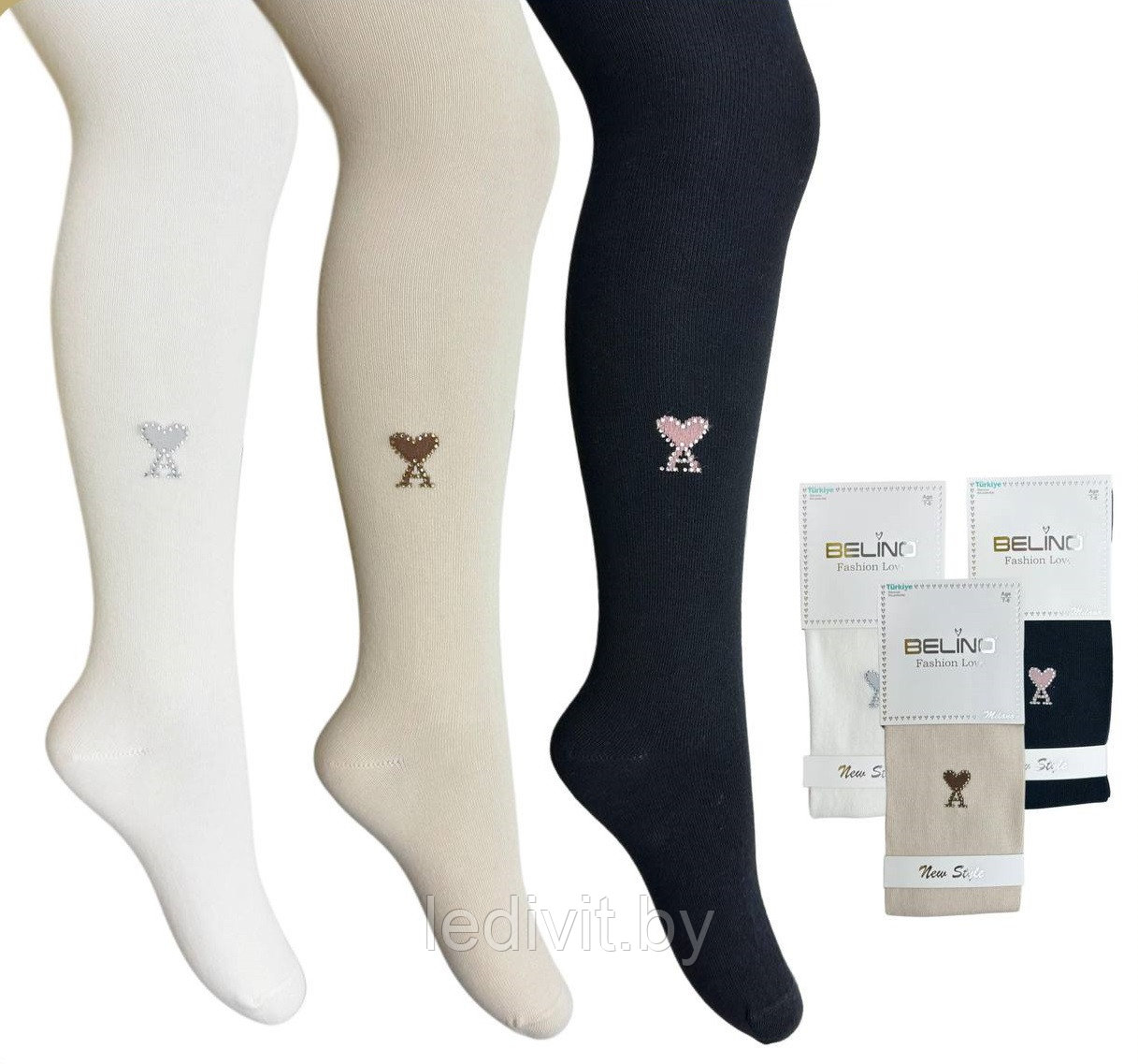 Колготки со стразами для девочки