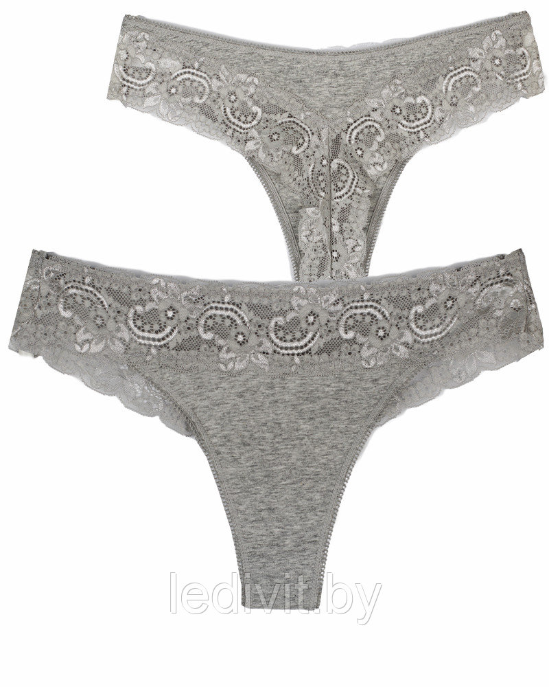 Трусы женские  танга с кружевом