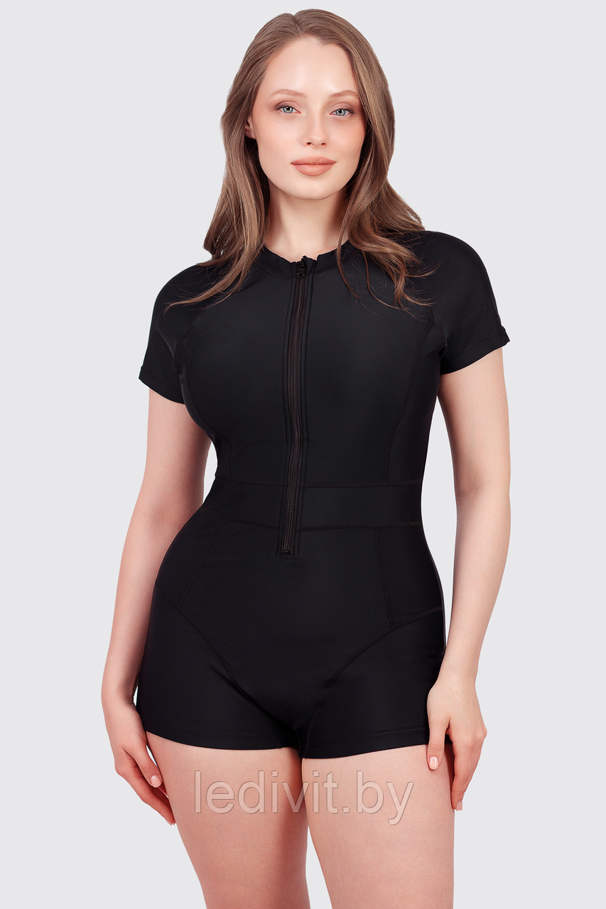 Слитный купальник спортивный Siman артикул: SN0076 из 82% нейлон, 18% эластан оптом- фото