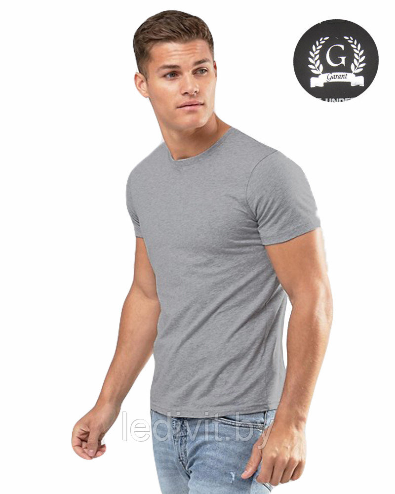 Футболка мужская серая- фото