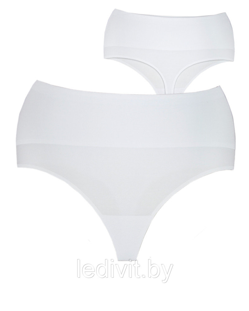 Трусы женские бразилиана высокие с утягивающим эффектом (большие размеры)