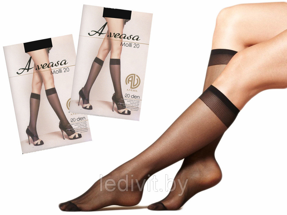 Гольфы женские черные капроновые 20 DEN- фото2