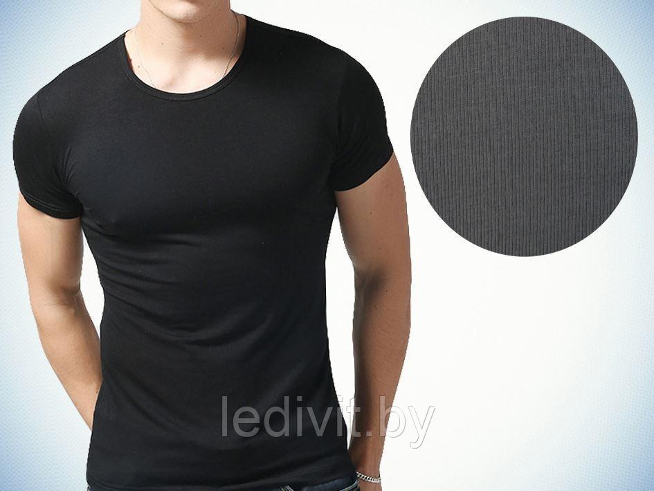 Футболка  мужская темно-серая- фото2