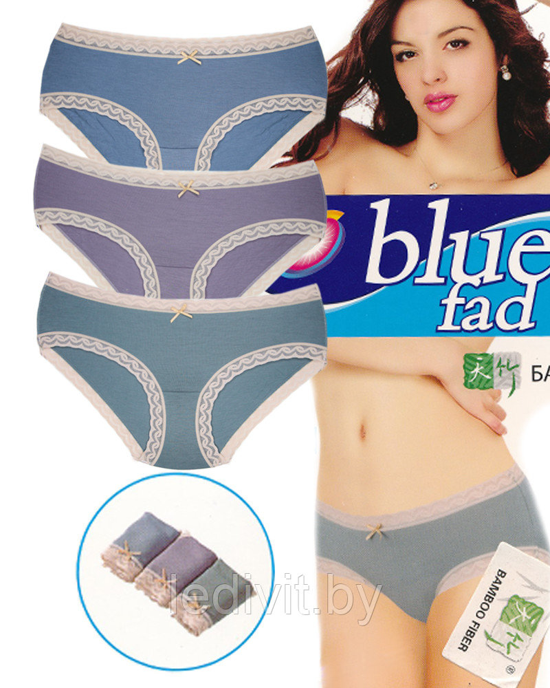 Трусы женские слипы с кружевом- фото