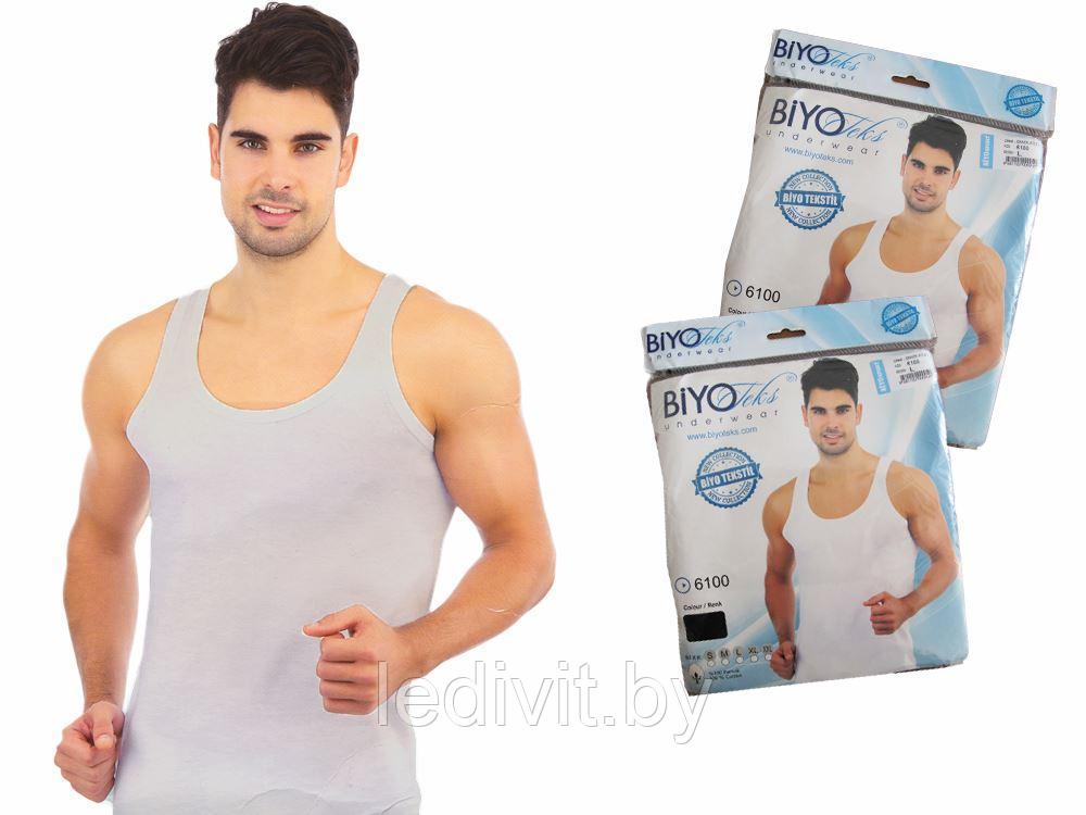 Майка мужская серая- фото2