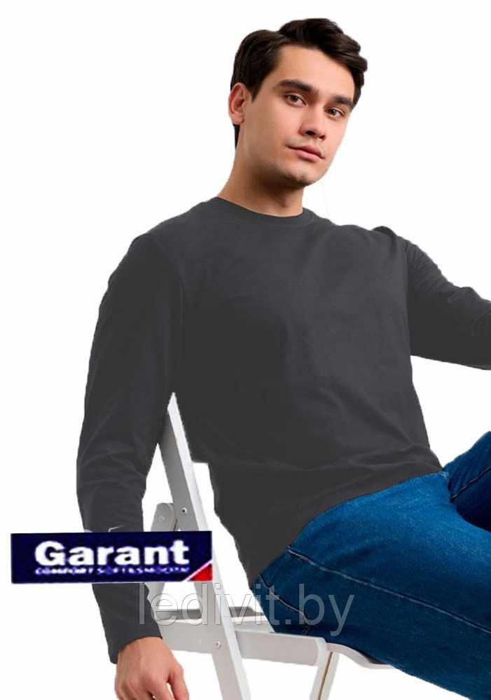 Фуфайка мужская с длинным рукавом темно-серая