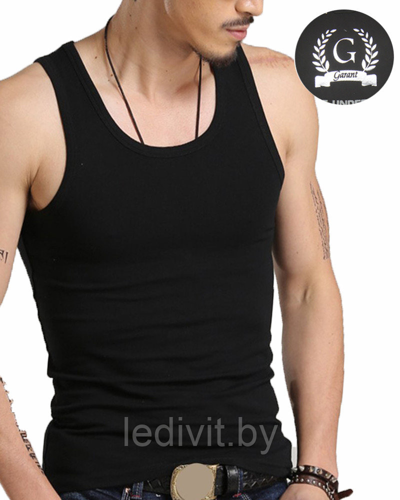 Майка мужская черная