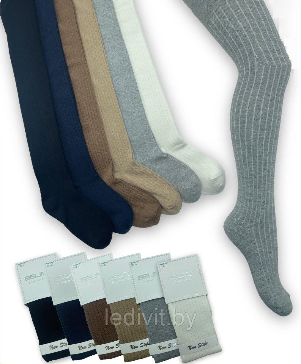 Колготки в рубчик для девочки