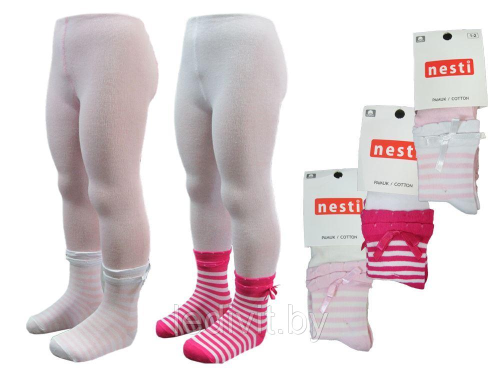 Колготки для девочки с рисунком и аксессуаром- фото2