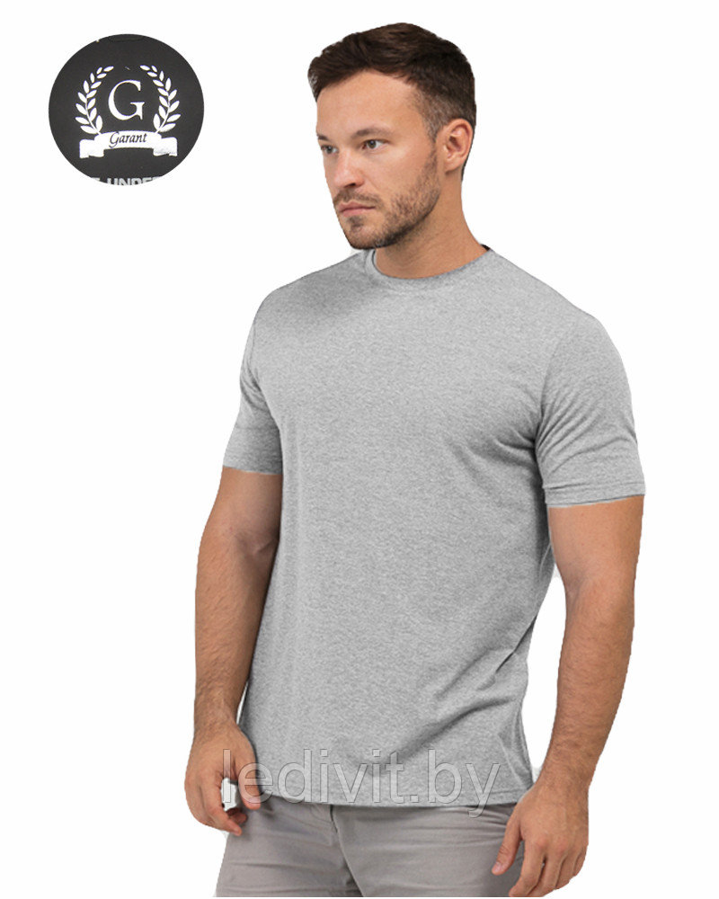 Футболка мужская серая- фото