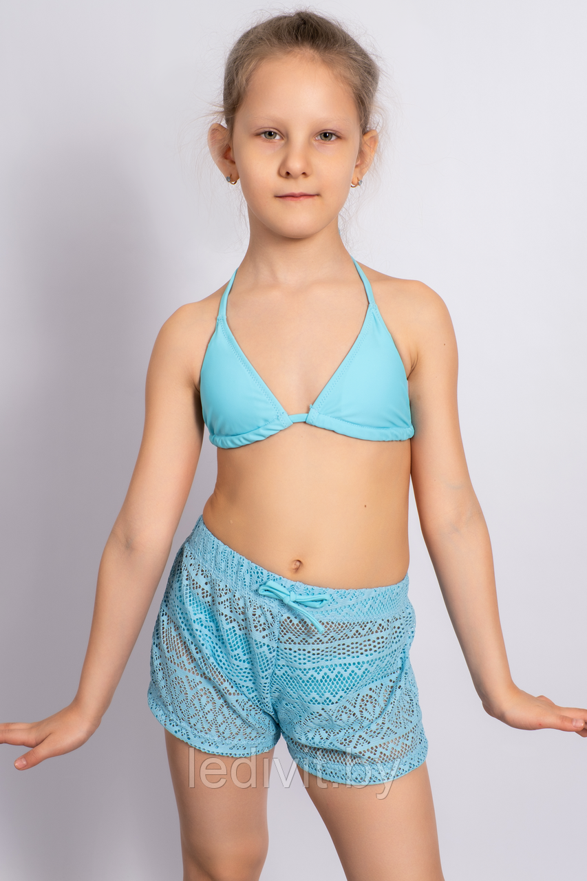 Купальник детский FW.WORLD артикул: FWWZ8872 оптом из 82% ПА, 18% спандекс - голубой