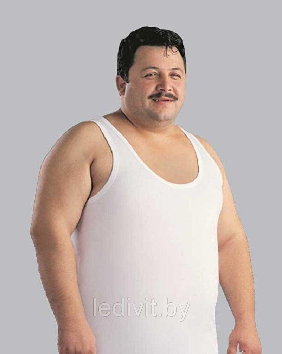 Майка мужская белая большой размер