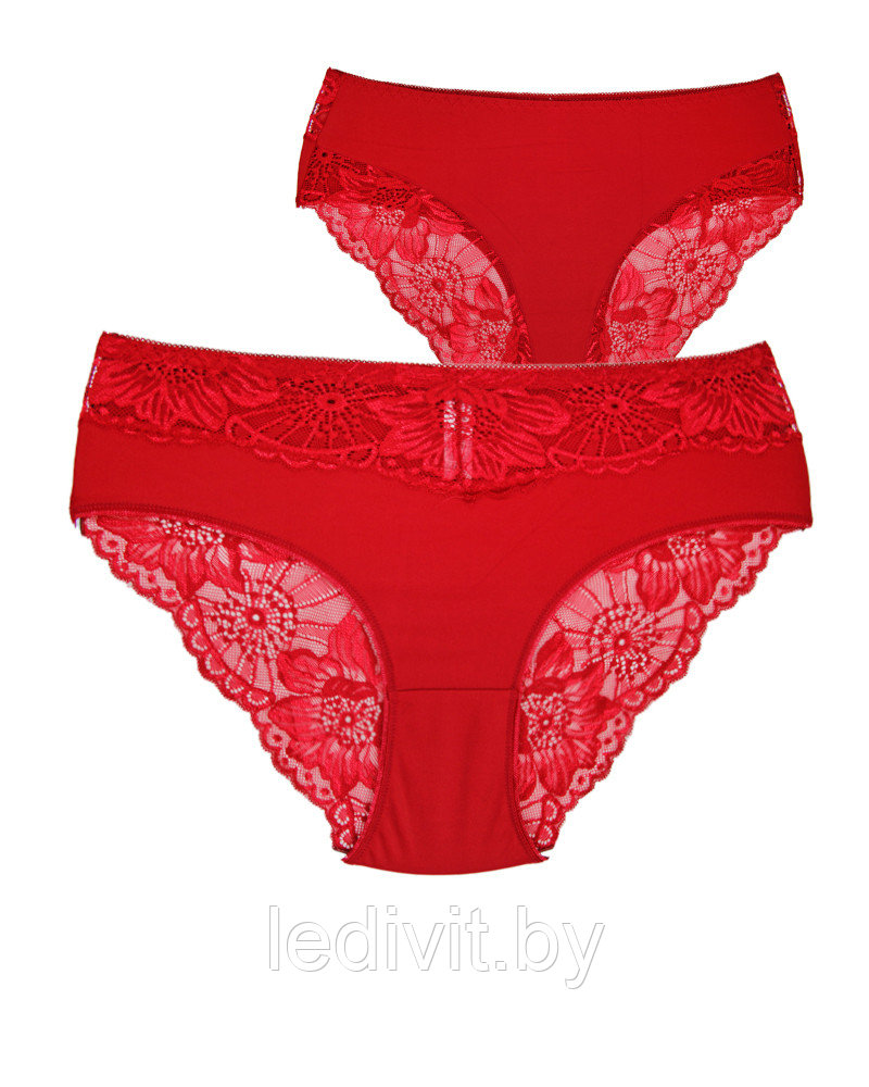 Трусы женские слипы с гипюром