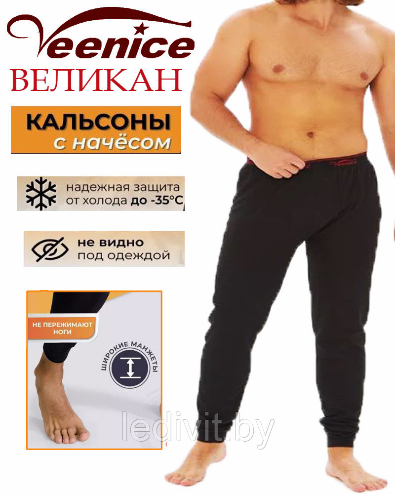 Термокальсоны мужские с начесом (большие размеры)