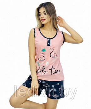 Пижама Арт:62924  фламинго Размер:44-50