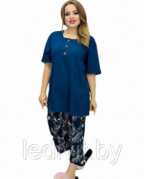 Пижама Арт:10600 синяя Размер:48-58