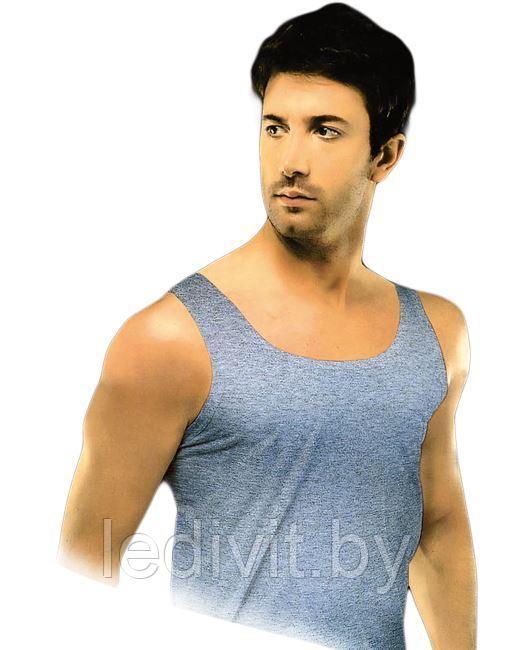 Серая мужская майка рибана