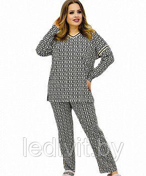 Пижама Арт:17083  с лампасами Размер:46-56