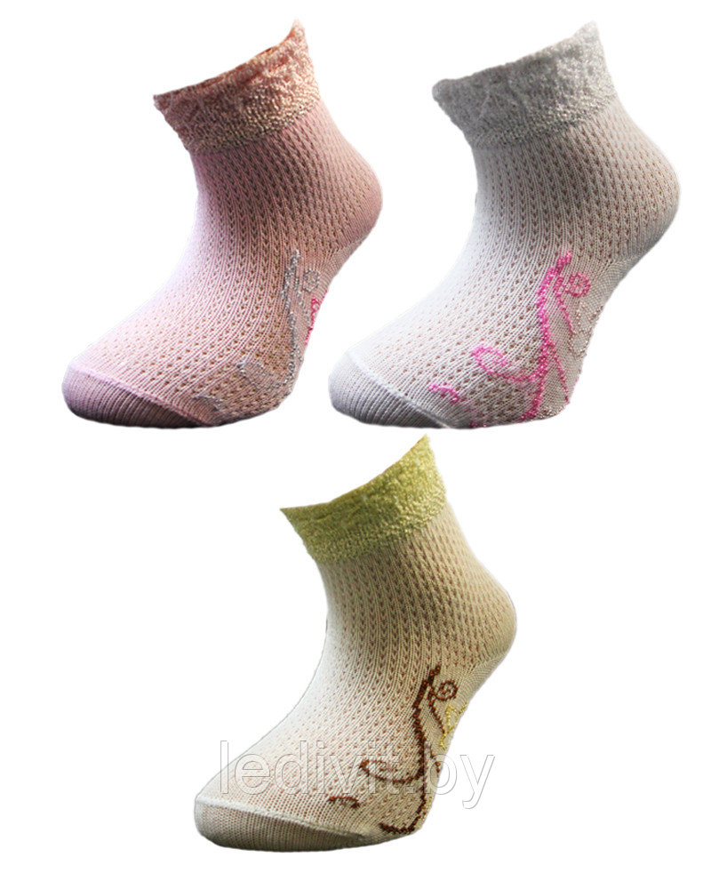 Носочки для девочки в сетку- фото