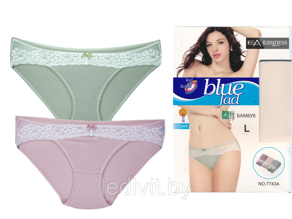 Трусы женские бикини с кружевом- фото2