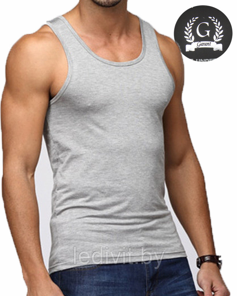Майка мужская серая