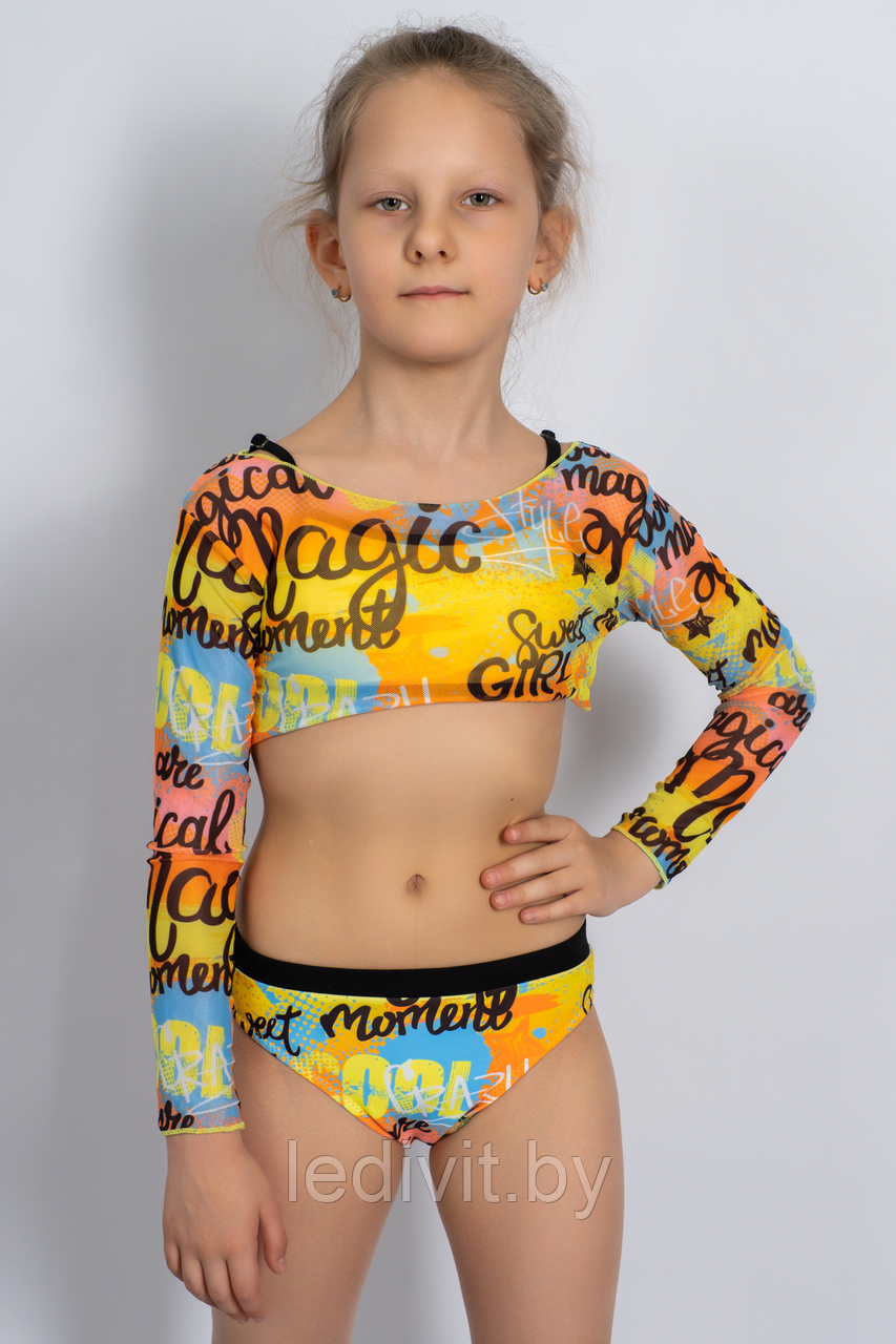 Купальник детский FW.WORLD артикул: FWWZ8829 оптом из 82% ПА, 18% спандекс- фото